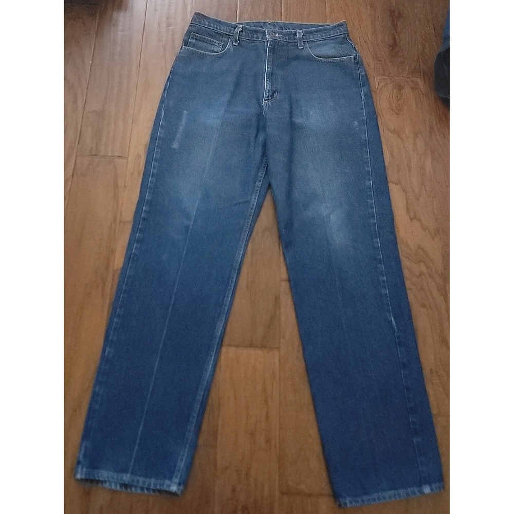 Vintage POLO by RALPH LAUREN Men's Blue Wide Leg BAGGY Denim jeans Sz 34x32‎